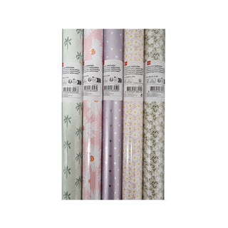 Gift Wrapping Kraft Paper, 50cm  x 3m, Assorted Designs, per Roll