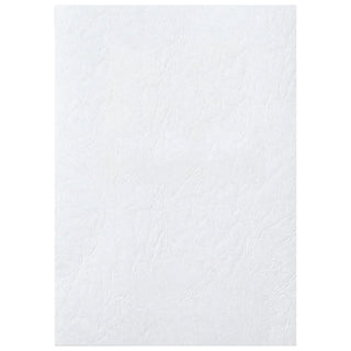 Deluxe Embossed Leather Board Binding Cover, 100/pack, White