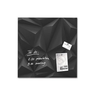 Sigel Magnetic Glass Board ARTVERUM, 48 x 48 cm, Black-Diamond