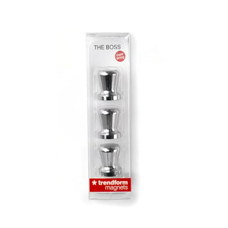 Trendform Super Strong Magnets THE BOSS, Set of 3, Silver