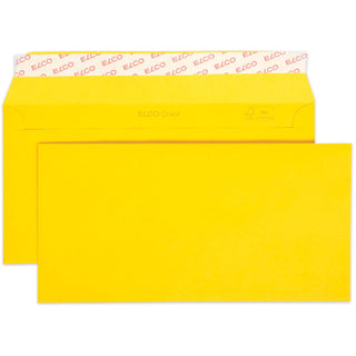 Elco Color Envelope C5/6 DL, 4.5" x 9", 100g, 25/pack, Yellow
