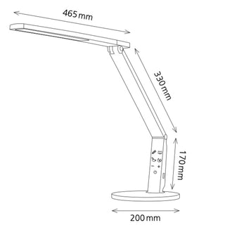 HANSA Flexible Desk Lamp LED VARIO PLUS, Anthracite