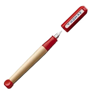 LAMY ABC Beginner Fountain Pen, LH left-handed nib, Wood/Red