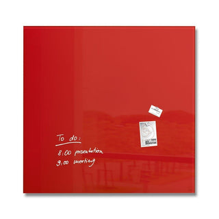 Sigel Magnetic Glass Board ARTVERUM, 100 x 100 cm, Red