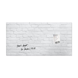 Sigel Magnetic Glass Board ARTVERUM, 91 x 46 cm, White Brick