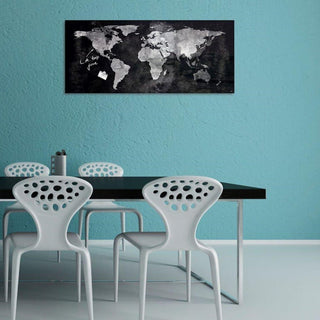 Sigel Magnetic Glass Board ARTVERUM, 130 x 55 cm, World-Map, Black