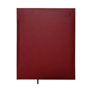 2025 Diary, PU, A4-, 21 x 26 cm, 1Day/Page, Dark Red