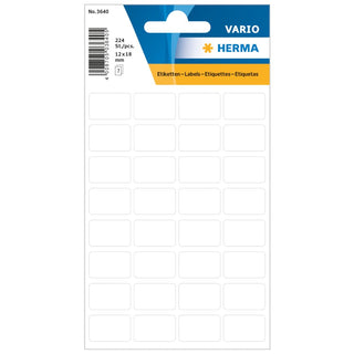 Herma Vario Sticker Labels, 12 x 19 mm, 224/pack, White