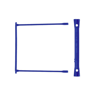dufco E-Clips, Plastic Filing Strips, prong length 9 cm, 20/box, Blue