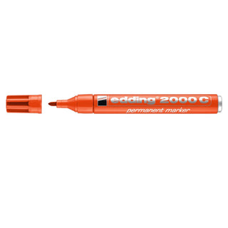 edding 2000C Permanent Marker, 1.5-3mm Bullet Tip, Orange
