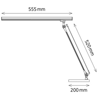 HANSA Flexible Desk Lamp LED Grafilux, Silver