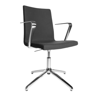 Topstar CUBE Swivel Visitor Meeting Chair with armrests, Fabric Anthrazite
