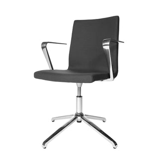 Topstar CUBE Swivel Visitor Meeting Chair with armrests, Fabric Anthrazite