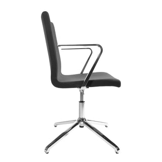 Topstar CUBE Swivel Visitor Meeting Chair with armrests, Fabric Anthrazite