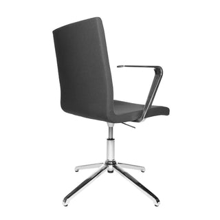 Topstar CUBE Swivel Visitor Meeting Chair with armrests, Fabric Anthrazite