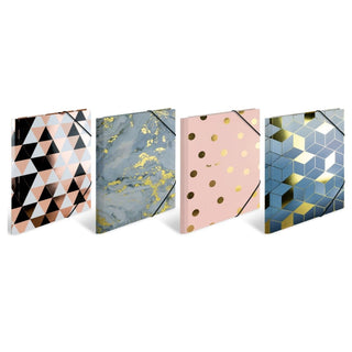 Herma SPARKLING DOTS Folder A4 with elastic fastener, Rose/Gold