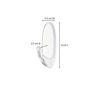 3M Command Medium Hooks, 2/pack, Clear