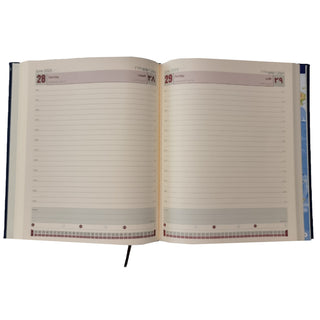 2025 Diary, PU, A4-, 21 x 26 cm, 1Day/Page, Dark Blue