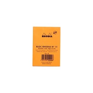RHODIA Notepad, Graph Ruled, 80gsm, 80/pages, Orange, Assorted Sizes