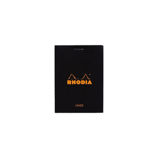 RHODIA Notepad, Lined, 80gsm, 80/pages, Black, Assorted Sizes