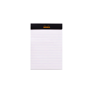 RHODIA Notepad, Lined, 80gsm, 80/pages, Black, Assorted Sizes