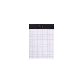 RHODIA Notepad, Graph Ruled, 80gsm, 80/pages, Black, Assorted Sizes