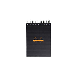 RHODIA Spiral Notepad, Graph Ruled, 80gsm, 80/pages, Black, Assorted Sizes