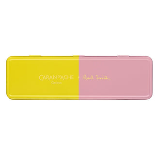 CARAN d'ACHE 849 Ballpoint Pen PAUL SMITH with Box, Yellow/Rose - Limited Edition