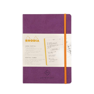 RHODIA Perpetual undated Diary A5, Soft PU Cover, 1Week/1Page, Violet