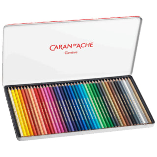 CARAN d'ACHE SWISSCOLOR Water-Soluble, Color Pencil, 40/metal case