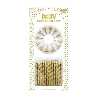 PARTY Cake Candles, 24/pack, Gold