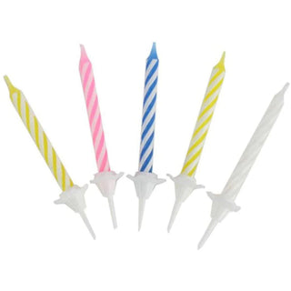 HAPPY BIRTHDAY Cake Candles, 12/pack, Assorted Colors