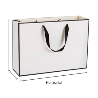 Paper Gift Bag, Elegant Cream/Black