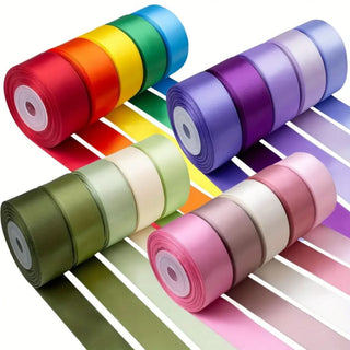 Satin Ribbon broad, 25.4mmx9.14meters, Assorted Colors