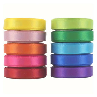Double Sided Satin Ribbon, 9mmx4.57meters, Assorted Colors