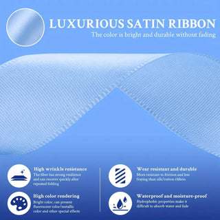 Satin Ribbon broad, 25mmx4.57meters, Assorted Colors