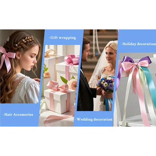 Satin Ribbon broad, 25mmx4.57meters, Assorted Colors
