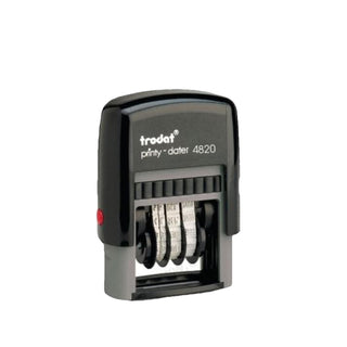 Trodat Printy-Dater 4820, Date Stamp, 4.0 mm, available in Black, Blue or Red