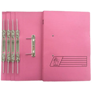 Premier Spring Transfer File, 300gsm, 5/pack, Pink