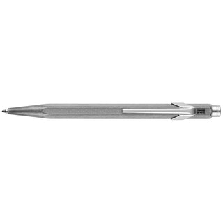 CARAN d'ACHE 849 Ballpoint Pen with Box, ORIGINAL, 0.25mm, Grey/Silver