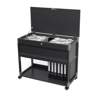 Durable Suspension File Trolley 100 Top, Black
