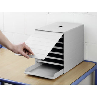 Durable Idealbox Plus, Letter Tray with Front Door, Grey